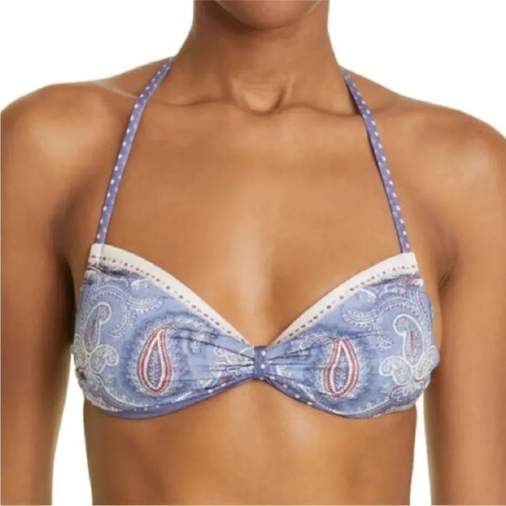 Zimmermann NWT Vitali Halter Bikini Top in Blue
Paisley Size 6/8